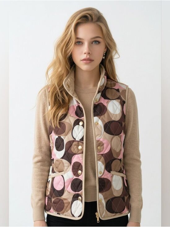 Coach Jackets & Blazers - Coach Signature Print Quilted Reversible Vest